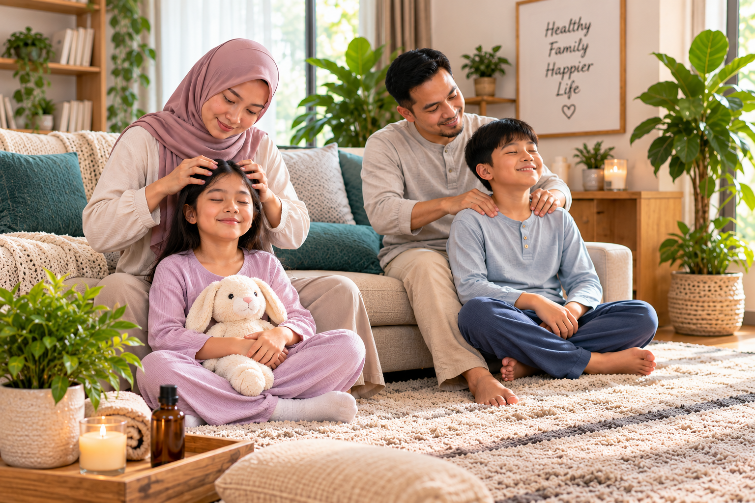 A realistic editorial visual for “A Head-to-Toe Gentle Massage Routine for the Family”