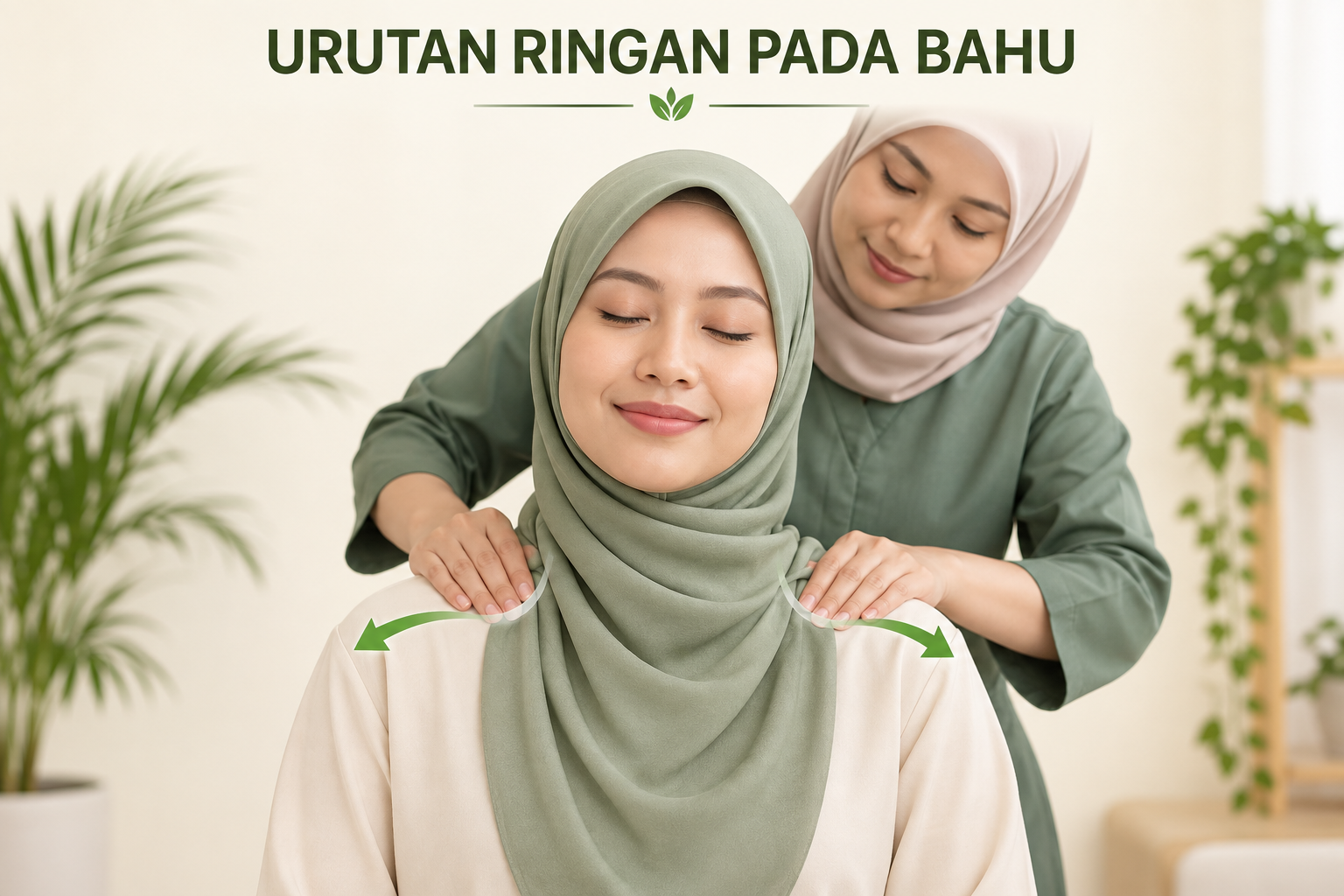 Infografik menegak yang menunjukkan urutan dari bahu, lengan, belakang, paha, betis hingga kaki. 